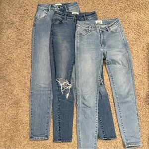 ROLLA'S Blue Distressed Skinny Jeans